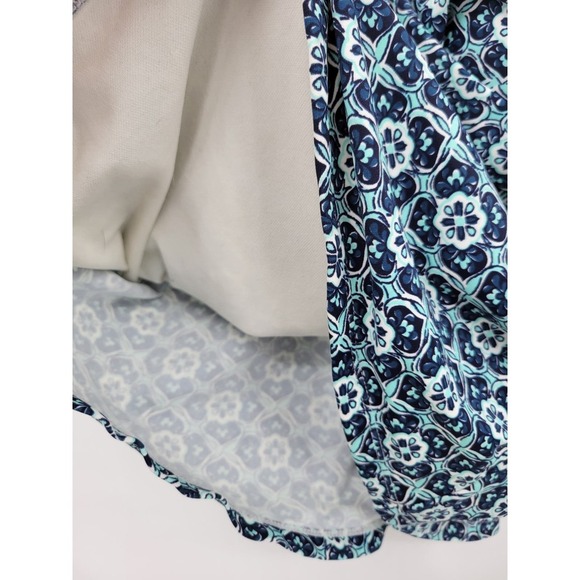 Kona Sol Swim Top Tankini Swimwear Geometric Blue M Strappy Shirt - Picture 5 of 10